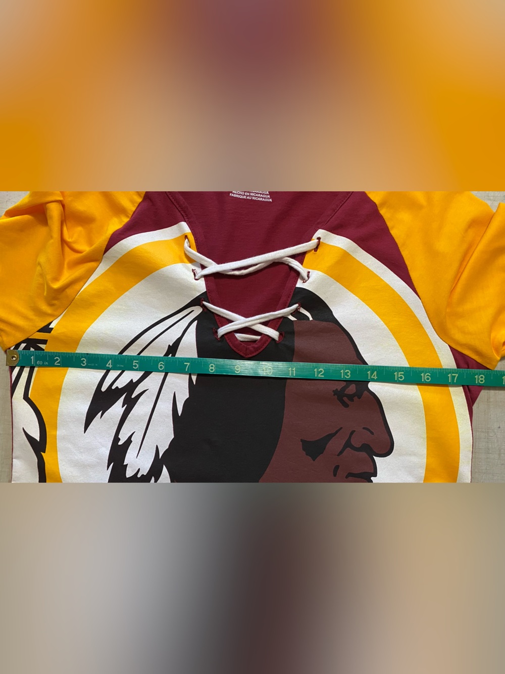 Washington Redskins Reds women’s Lace-Up Long Sleeve Team Shirt - Picture 12 of 14